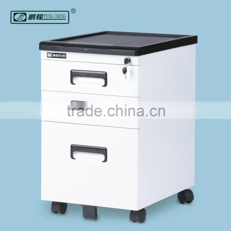 Auto-lock Function Light Gray3 Drawer Steel Mobile Cabinet
