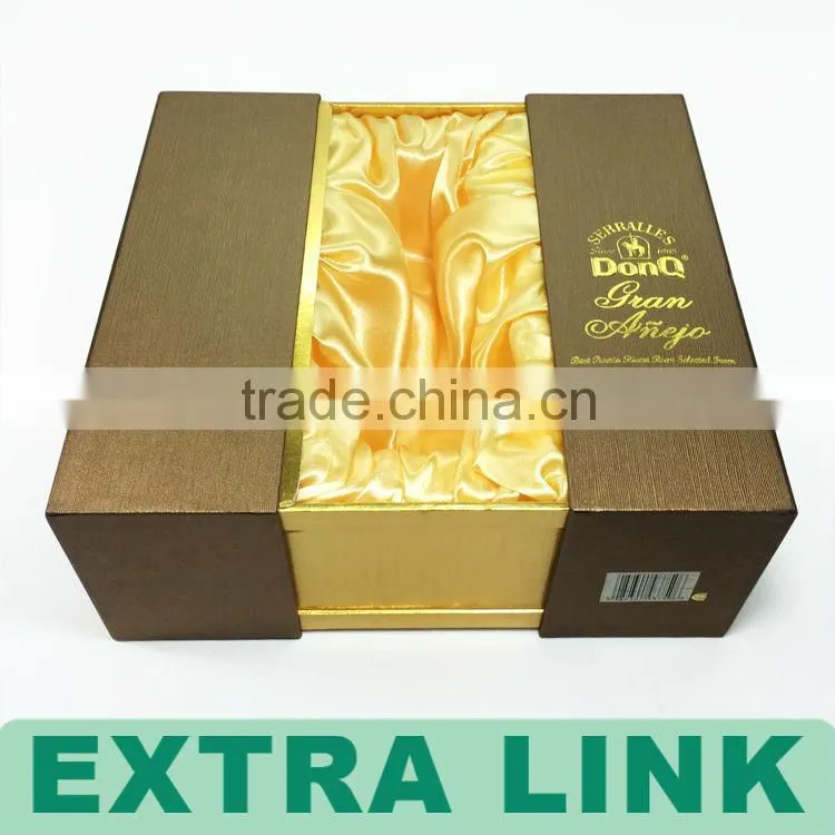 Custom Logo Black Single Bottle Wine Gift Box 375ml Bottle Luxury Wine Box