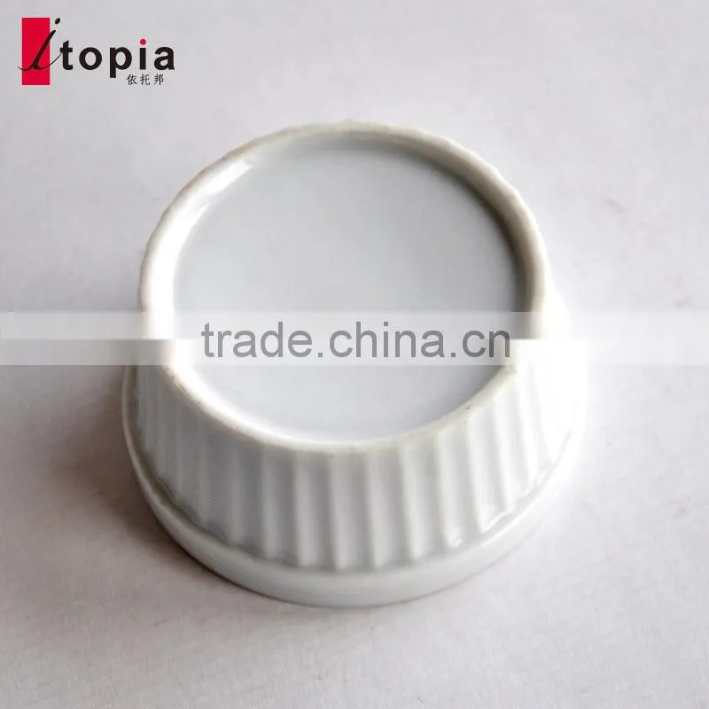 Round white funny ceramic mug cup
