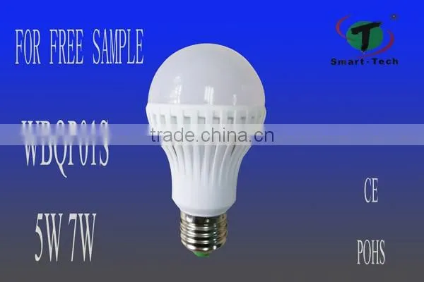 Microwave sensing device E27 5w LED indoor motion sensor light bulb