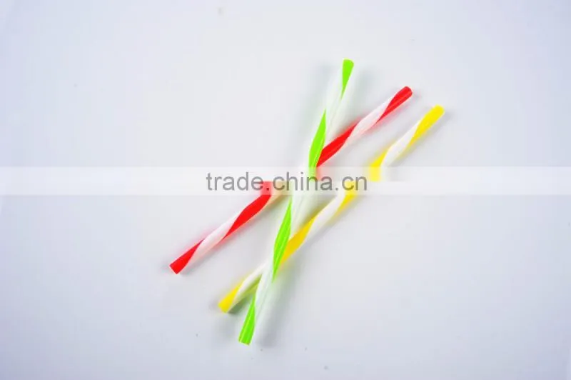 different colors pattern stripes drinking straws
