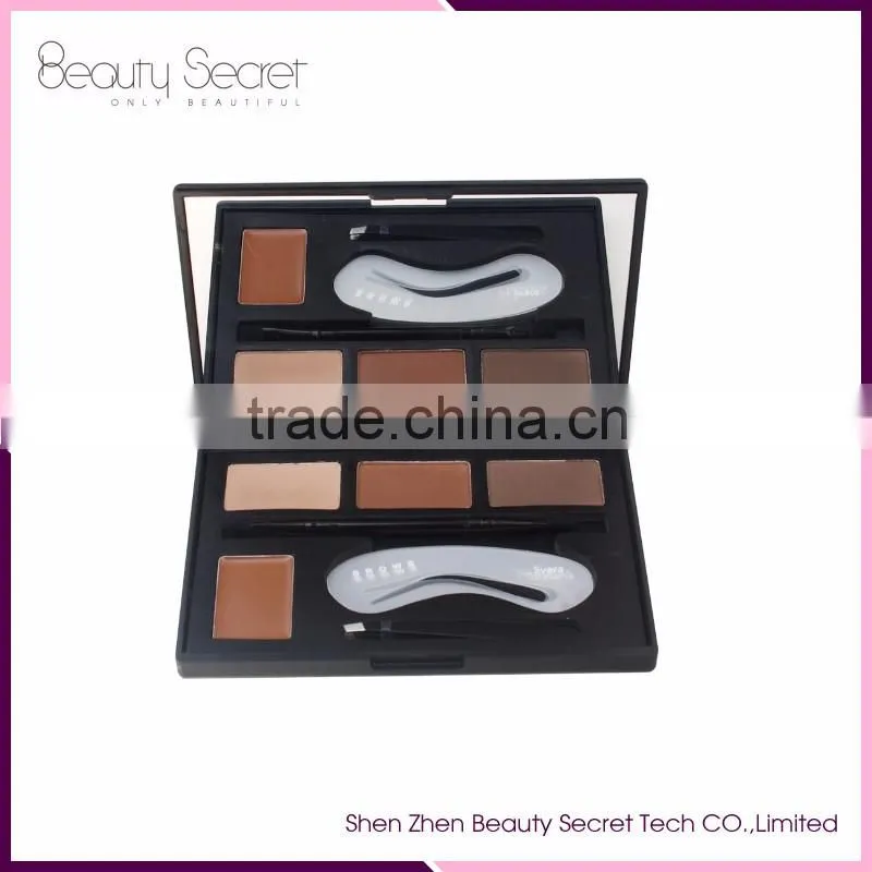 4 color eye brow makeup eyebrow powder palette with eyebrow brush