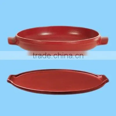 round blue ceramic baking plates