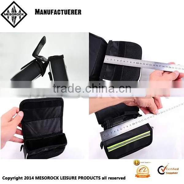 Mountain Bike Saddle Bicycle Front Tube Bag Pouch Cycling Frame Pannier 2 sides Pack