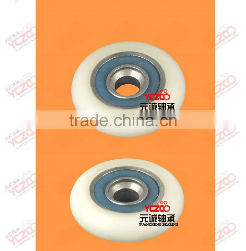 OEM service 696 stainless bearing roller,rubber wheels for shower room