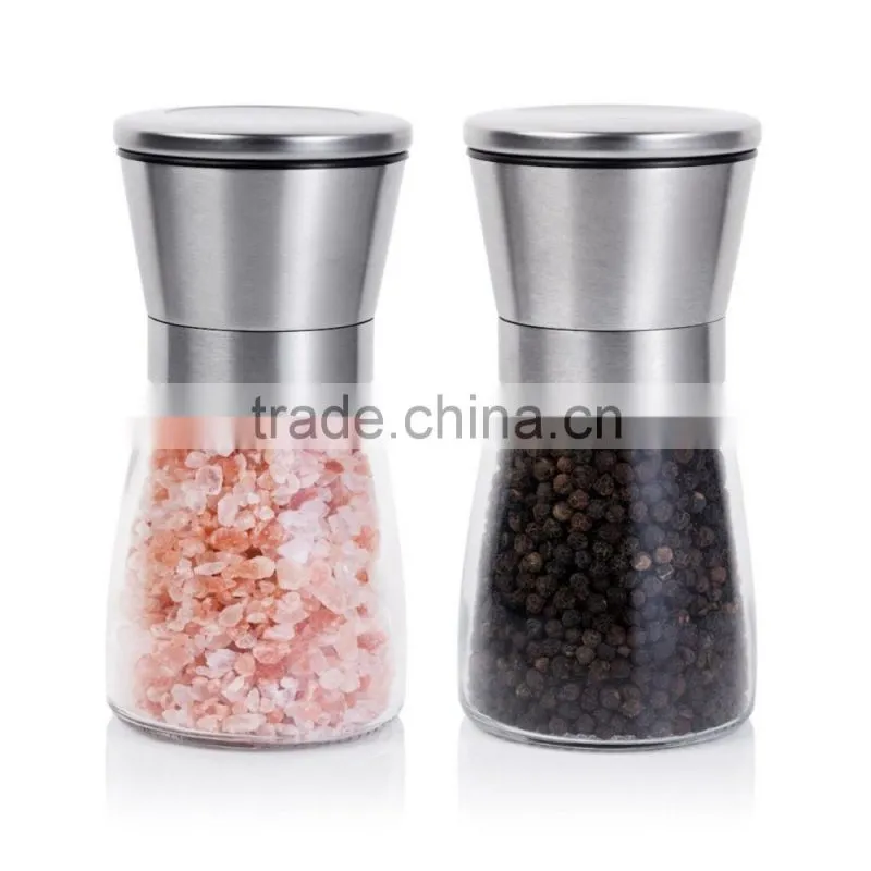 304 Stainless steel 18/8 Salt and Pepper Grinder Set