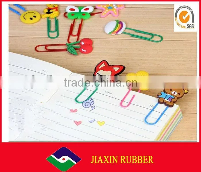 Colorful silicone/pvc bookmarks for christmas JX-10032