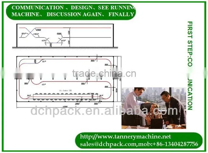 manual air dry leather air dry hooking hangers tunnel conveyor for goat or Cow
