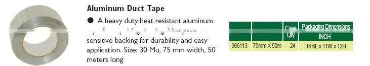 Aluminum Heat Resistant Dcucting Tape