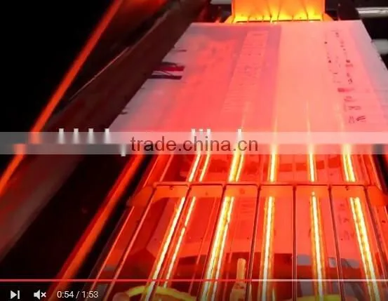 Shortwave halogen heat lamp for drying oven