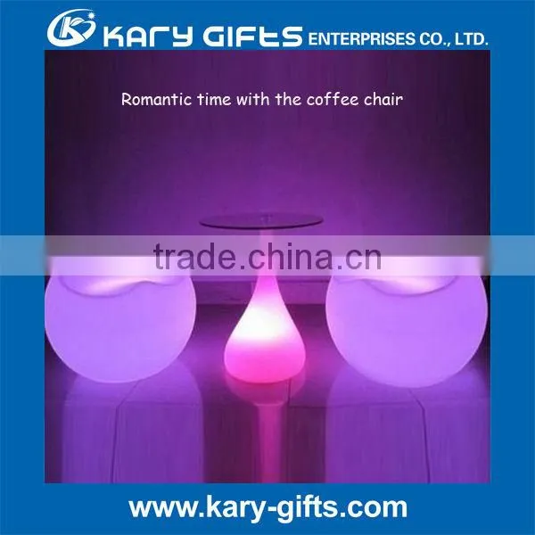 led illuminated table light up event furniture Disco ktv dj round glow top poseur table