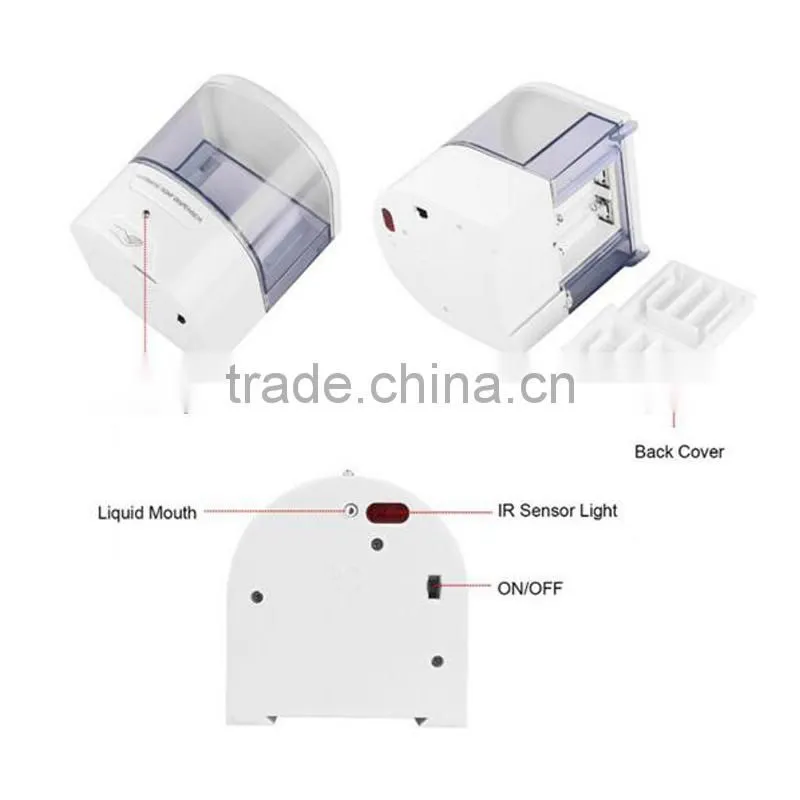 600ml Refillable wall mount automatic soap dispenser