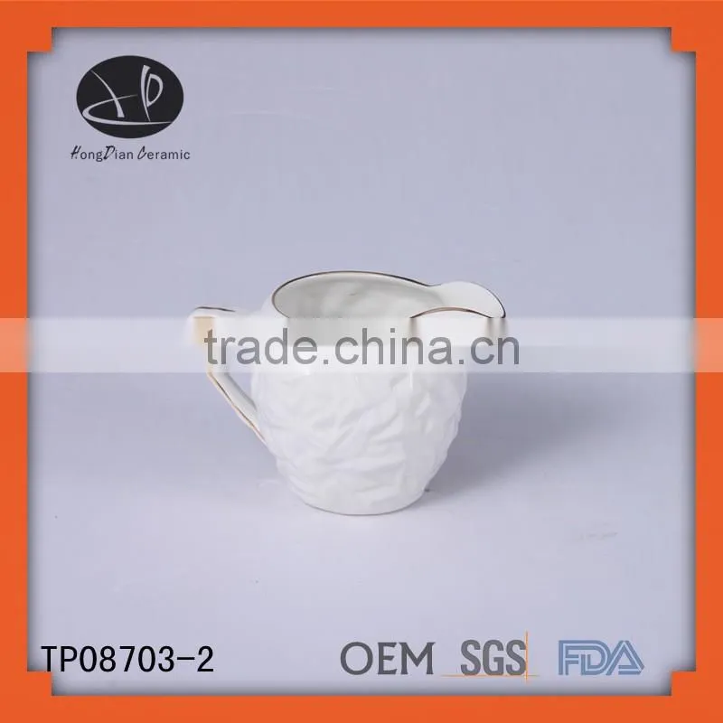Fine bone china dinnerware set with gold rim,teapot with cup set,6pcs cup & saucer set