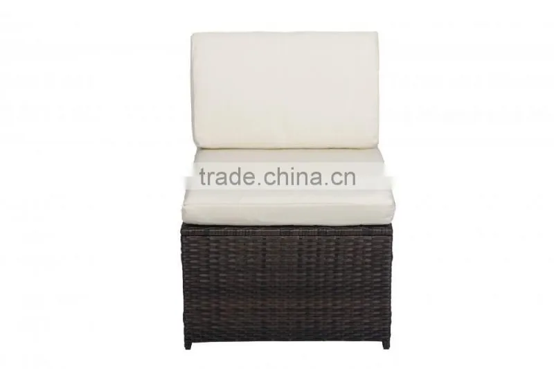 6 PCS Outdoor Patio Sofa Set Sectional Furniture PE Wicker Rattan Deck Couch