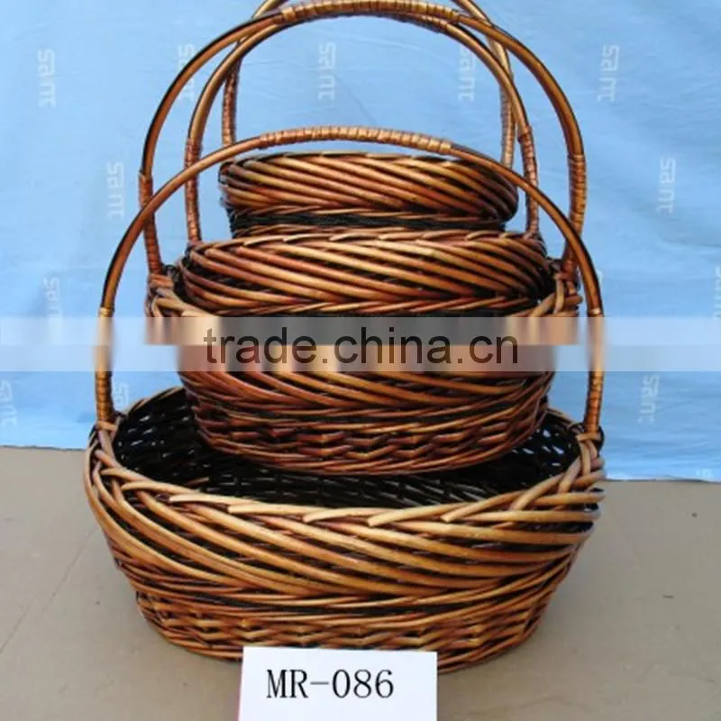 Bountiful Gifts Gourmet Gift Basket made from spilt willow with plastic lining