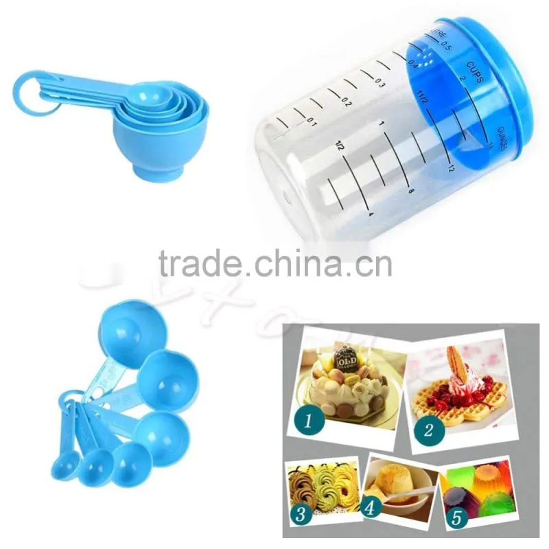 500ml measuring tools with 6pcs spoons set,plastic measuring cup