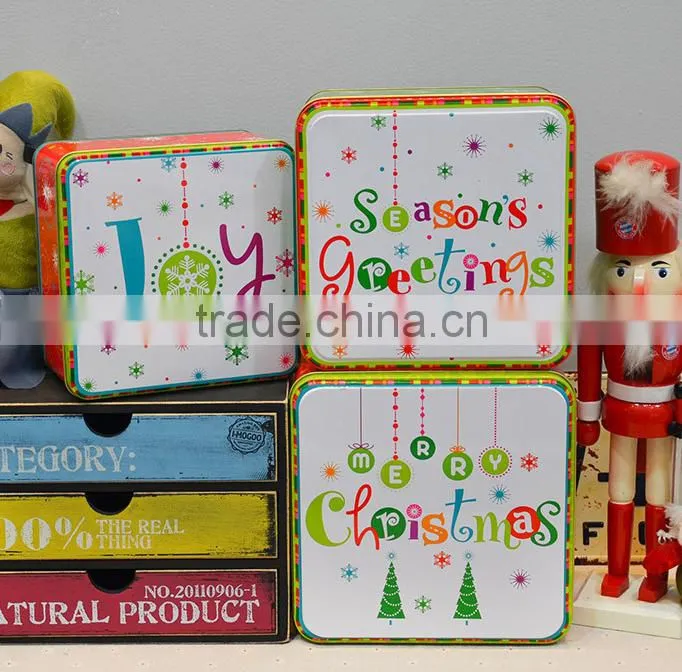 High Quality Popular Square Metal Tea Tin Canisters / Coffee Tin Box