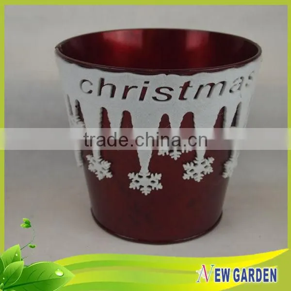 Exquisite unique flannelette and metal balcony flower pot