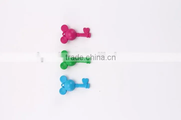 New Design Fancy Heart Key with Mickey Mouse Top 6 Color Crayon, 6 pk Mickey Key Wax Crayon, Novelty Mickey Shaped Crayon Set