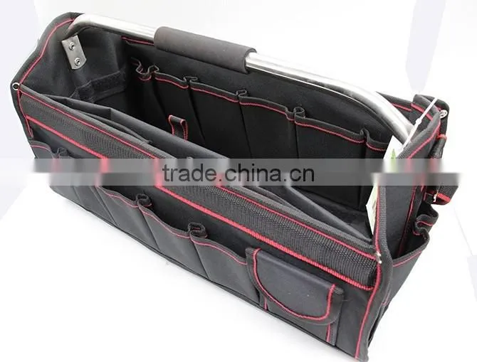 T0364 16" Collapsible Tool Tote Bag With Heavy Duty Base