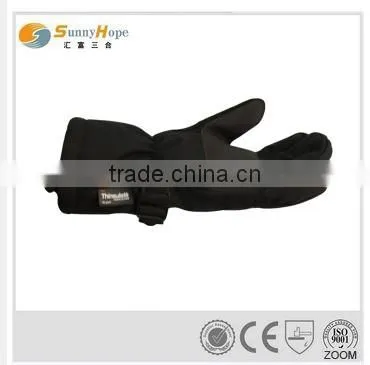 fashion full finger professional black ski gloves