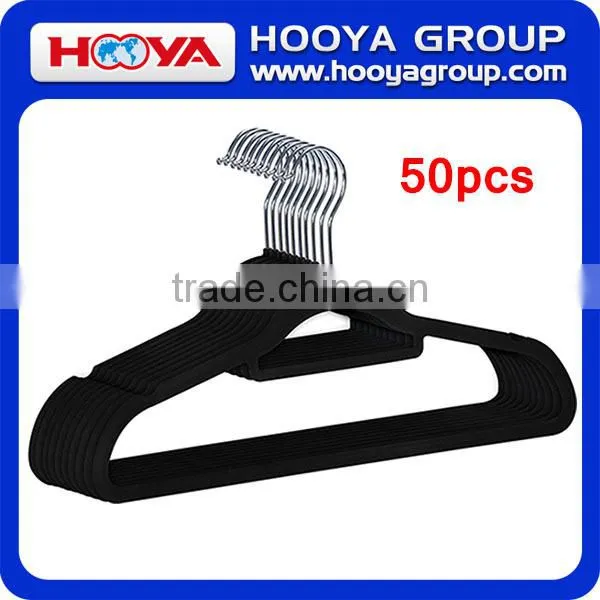 Non-Slip Flocked Velvet Clothes Hangers 50 Pack- Ultra Thin Space Saving Design for Men and Women Dress Suit