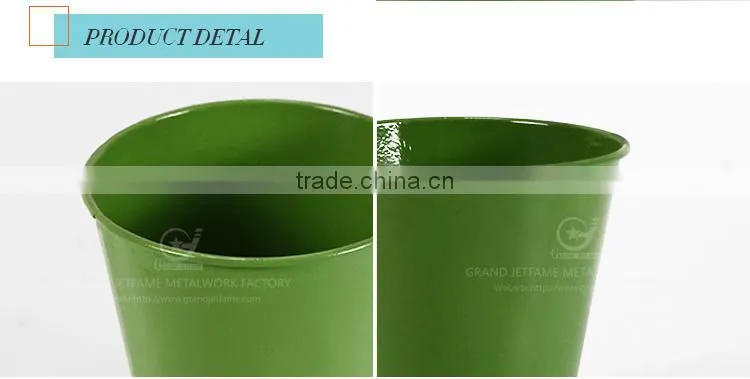 Garden galvanized or iron giant pots for flower galvanized outdoor metal pots