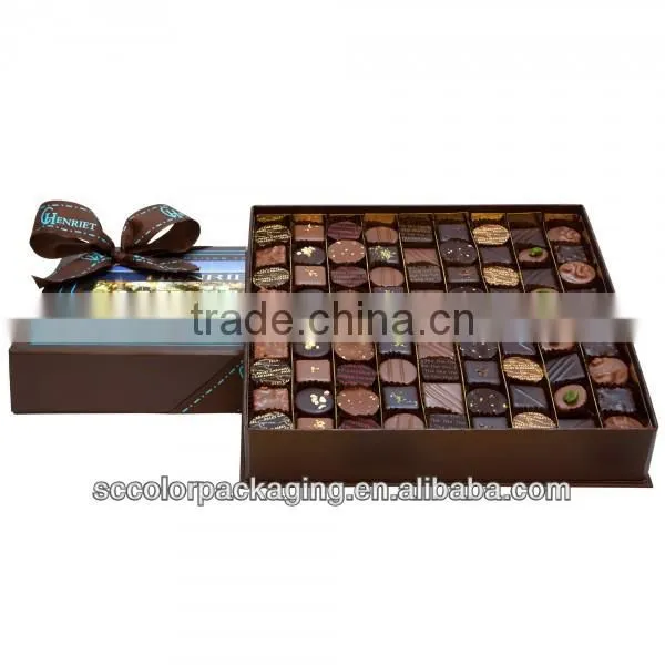Factory sales of high-grade chocolate box, with a box of chocolate grid