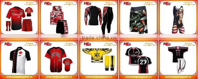 Hongen apparel Quick dry Adult Mens reversible sublimation ice hockey jerseys