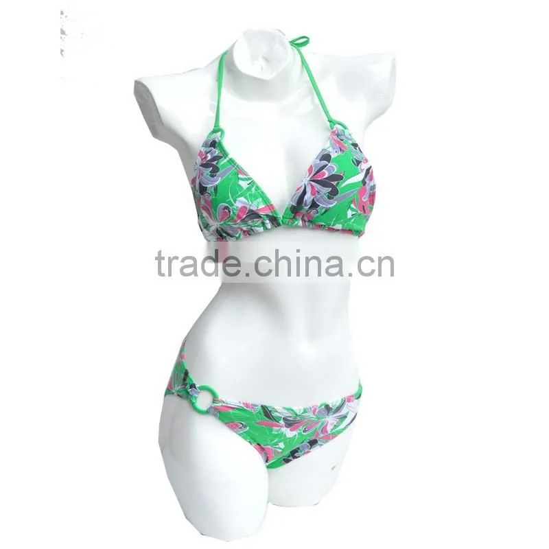 2016 Sexy push up straps women bikini swimwear bathing suit bikini with decorated bra(BS1149)