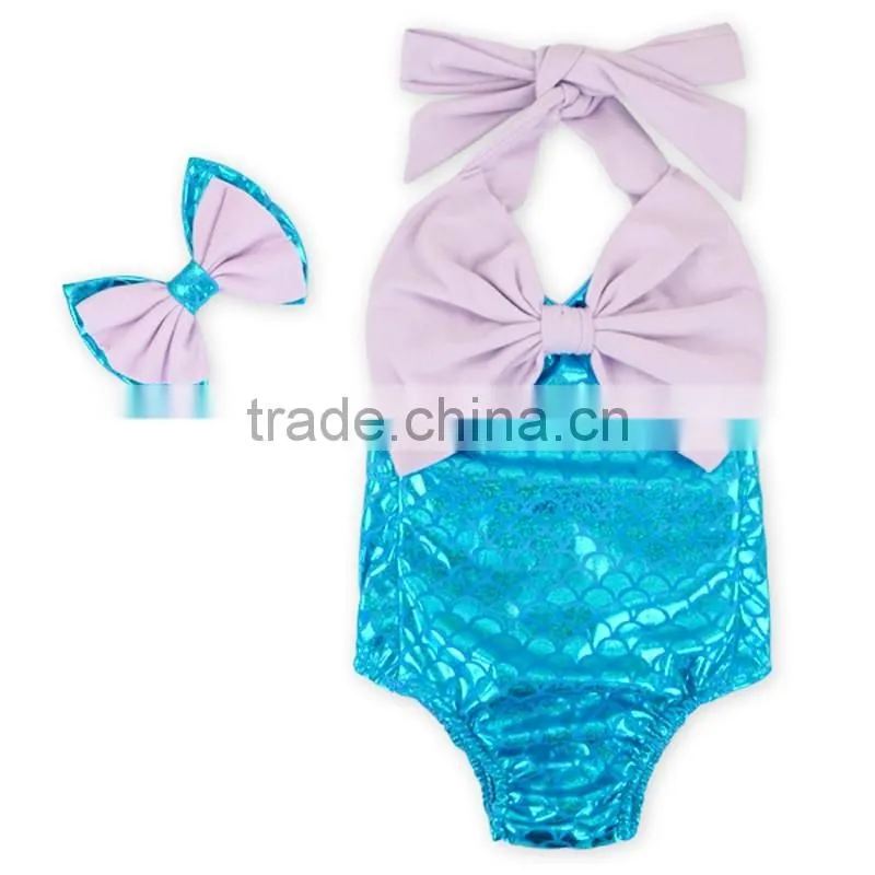 Stylish Fish Scale Baby Swimwear Kids Boutique Swimsuit Set