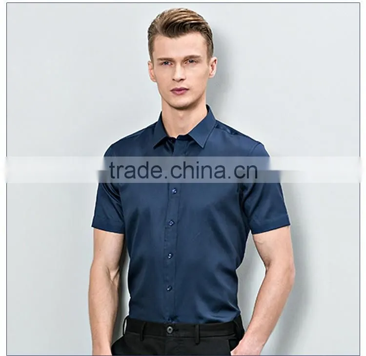 Wholesale Models Solid Color White Or Black Fancy Design Men Shirt