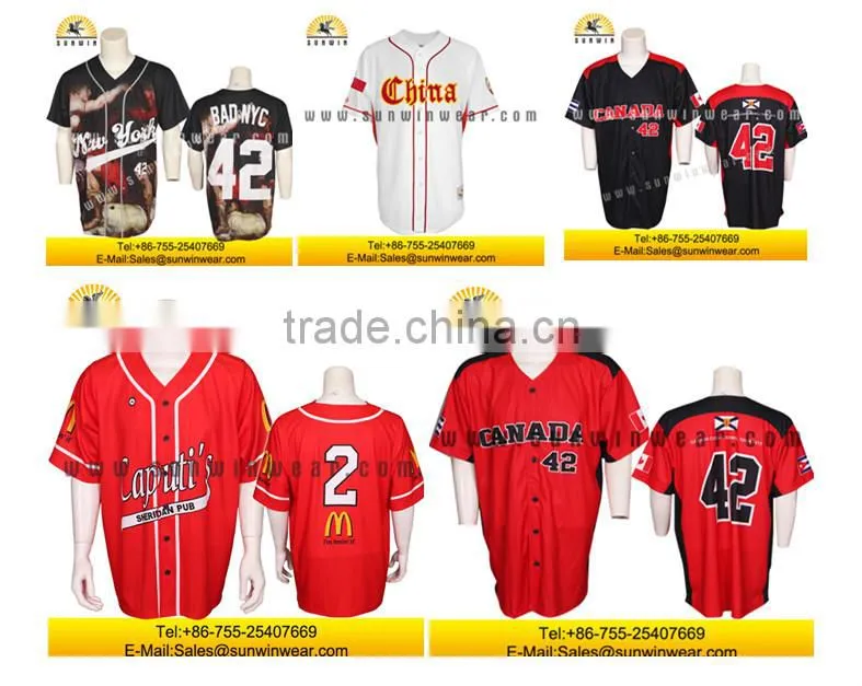 Button Shirts Baseball Jersey/Baseball Shirt Wholesale