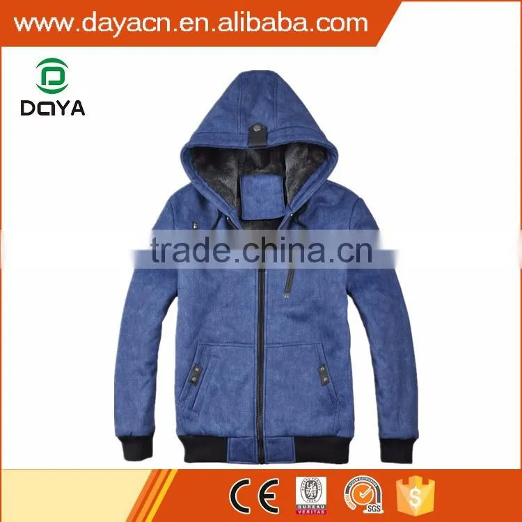 Custom men's hot sale fashion wool hoody jackets
