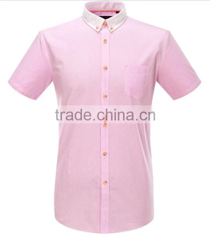 2017 new dot jacquard short sleeves summer formal men shirts