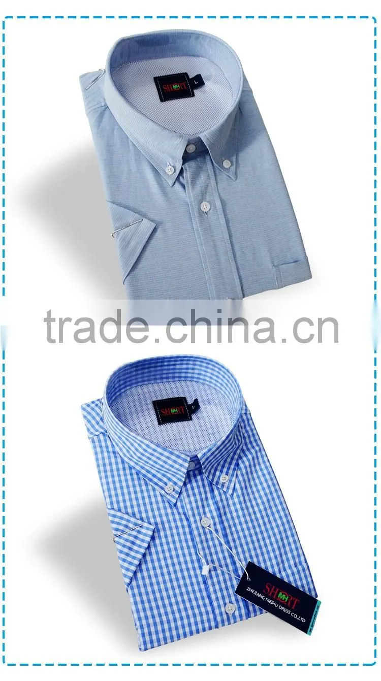 wholesale button down short sleeve check casual fishing shirts