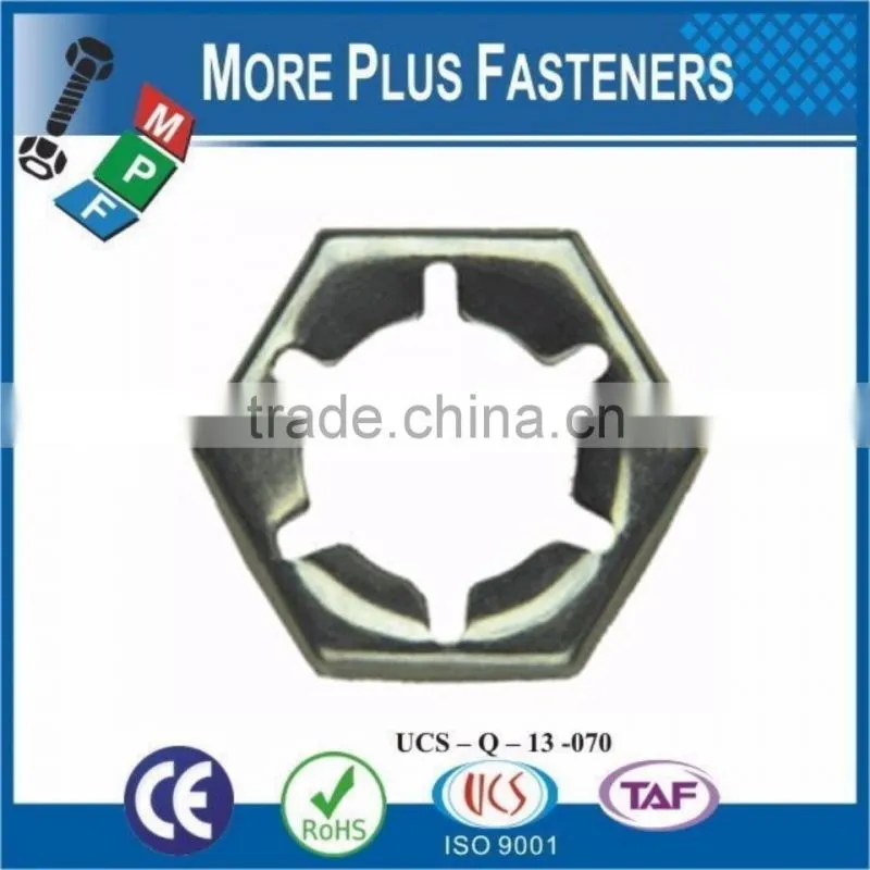 Made in Taiwan Captive Stainless Steel Zinc Plated Hexagonal Self Locking Counter Nuts