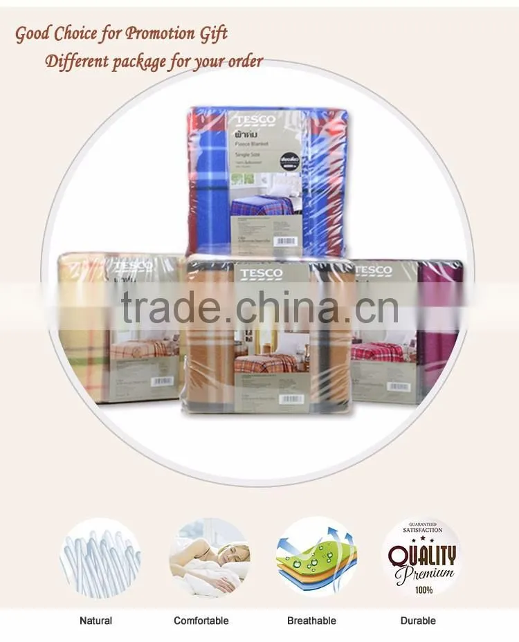 Polyester Anti-pilling Polar Fleece Airline Blanket For Gift
