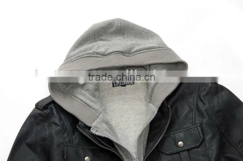 man fashion winter leather jacket coat