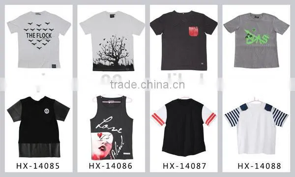 2015 custom fashion t shirt printing men 95% cotton 5% elastane t shirt