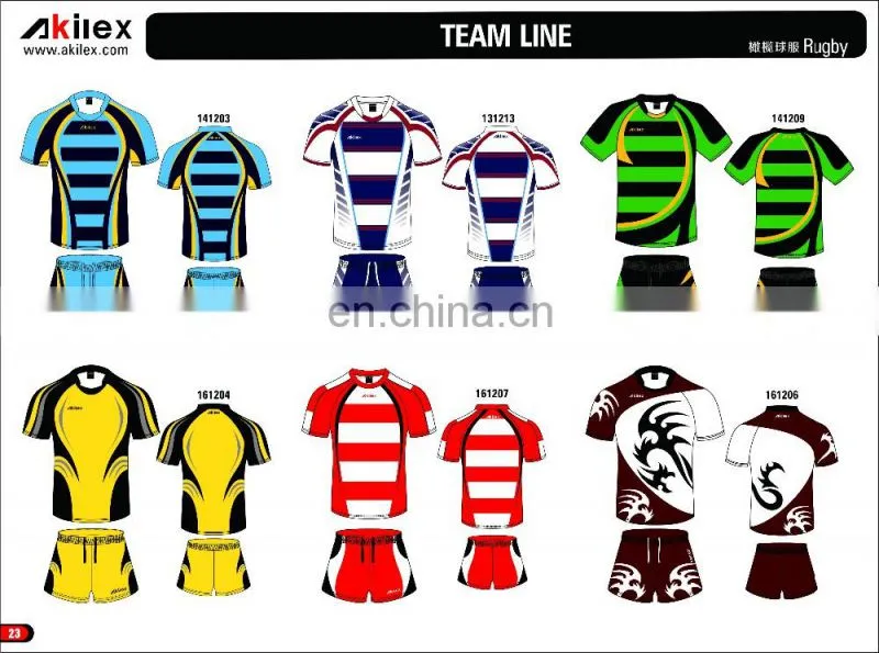 2017 high quality fashion custom rugby jersey with sublimation