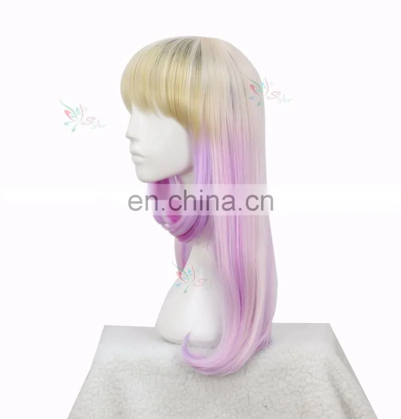 Styler Brand Wholesale doll wig products synthetic long purple cosplay hatsune wig