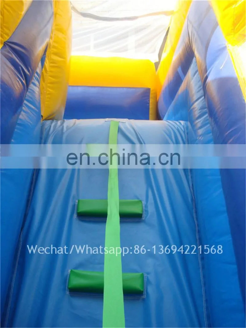 Kids Blue slide and castle inflatable bouncer combo 5x4x3m