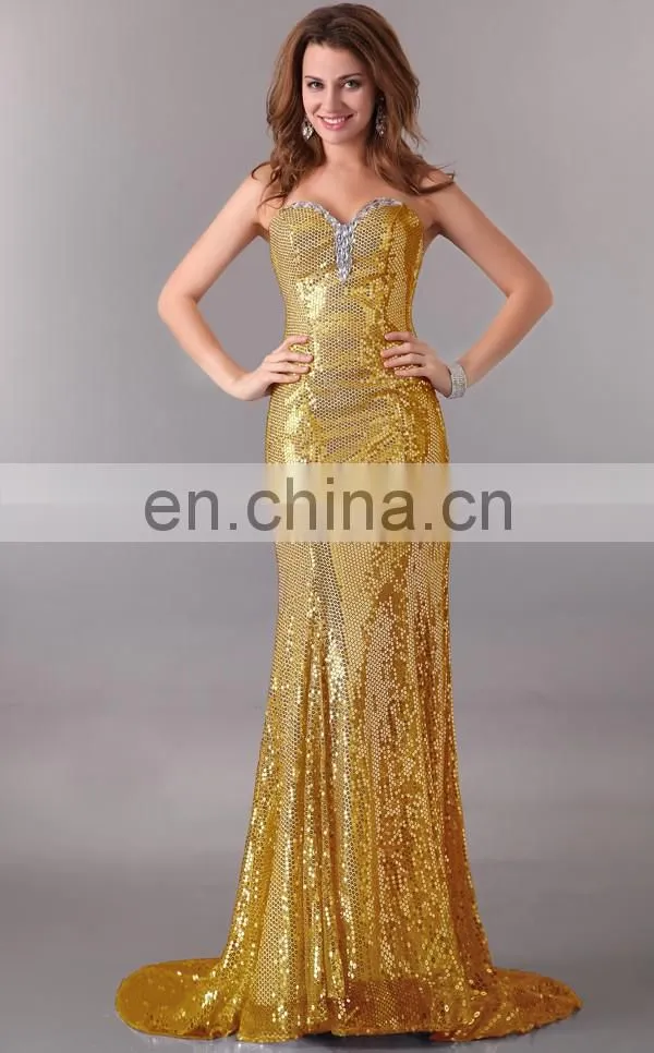Grace Karin Sexy Shinning Sequins sleeveless long floor length Prom Party Gown Evening Dresses CL2531-1