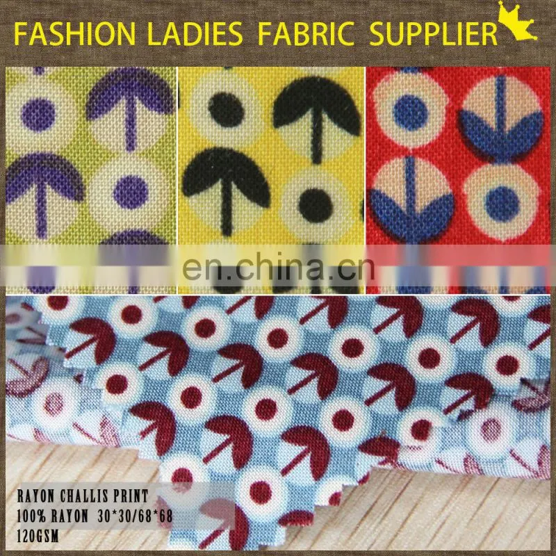 classical pattern for wear check design printed rayon shirting making fabric