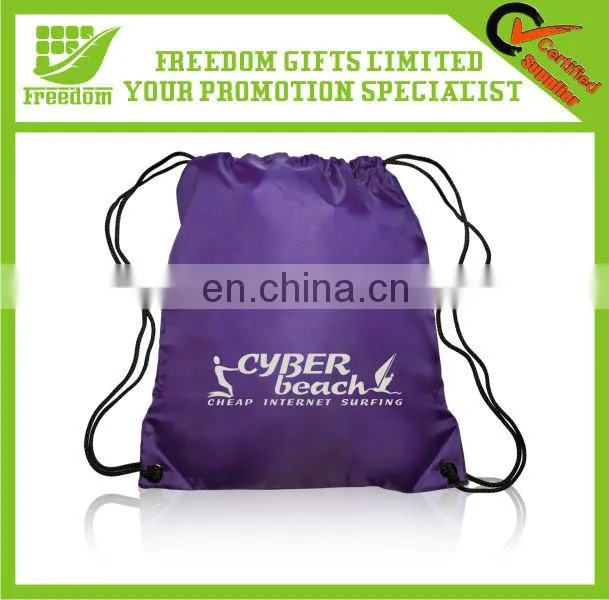 Promotional Logo Branded Polyester Drawstring Bag