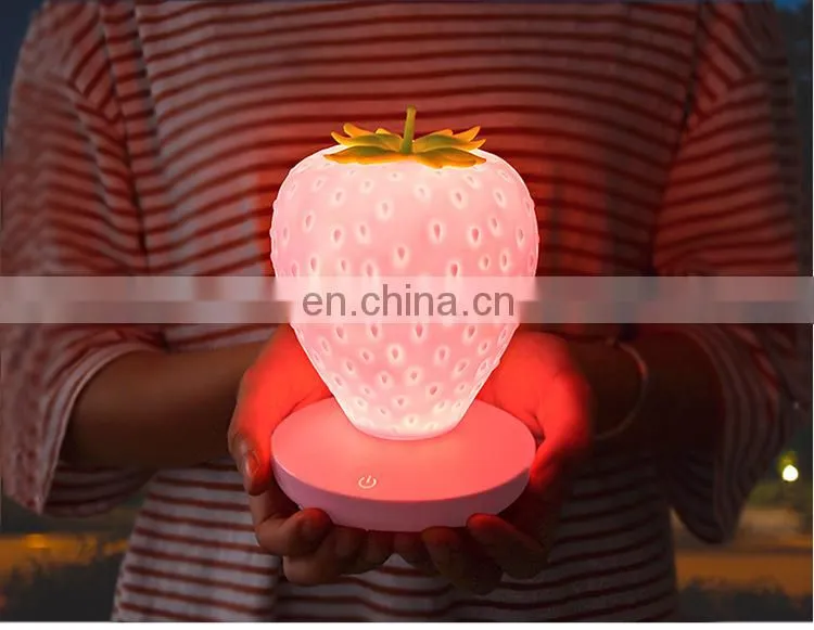 Colorful touch sensor led bedside lamps soft silicone soft baby night light for kids