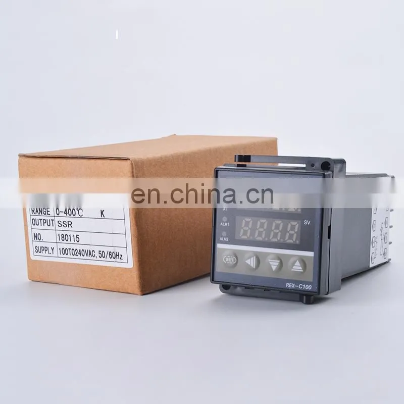 Digital PID Temperature Controller REX-C100 REX C100 thermostat with 40DA SSR Relay K Thermocouple 1m Probe RKC SSR-40DA