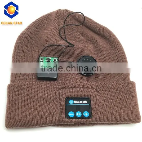 smart talking bluetooth speaker hat stereo bluetooth beanie hat