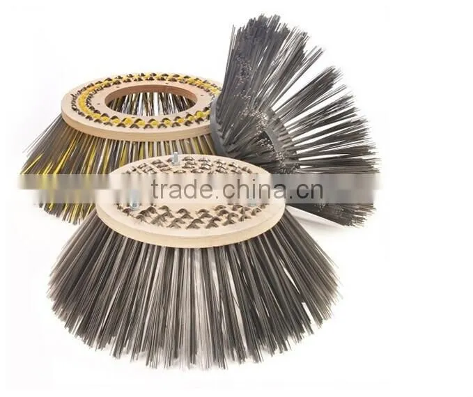 Round roller brushes for industrial usage